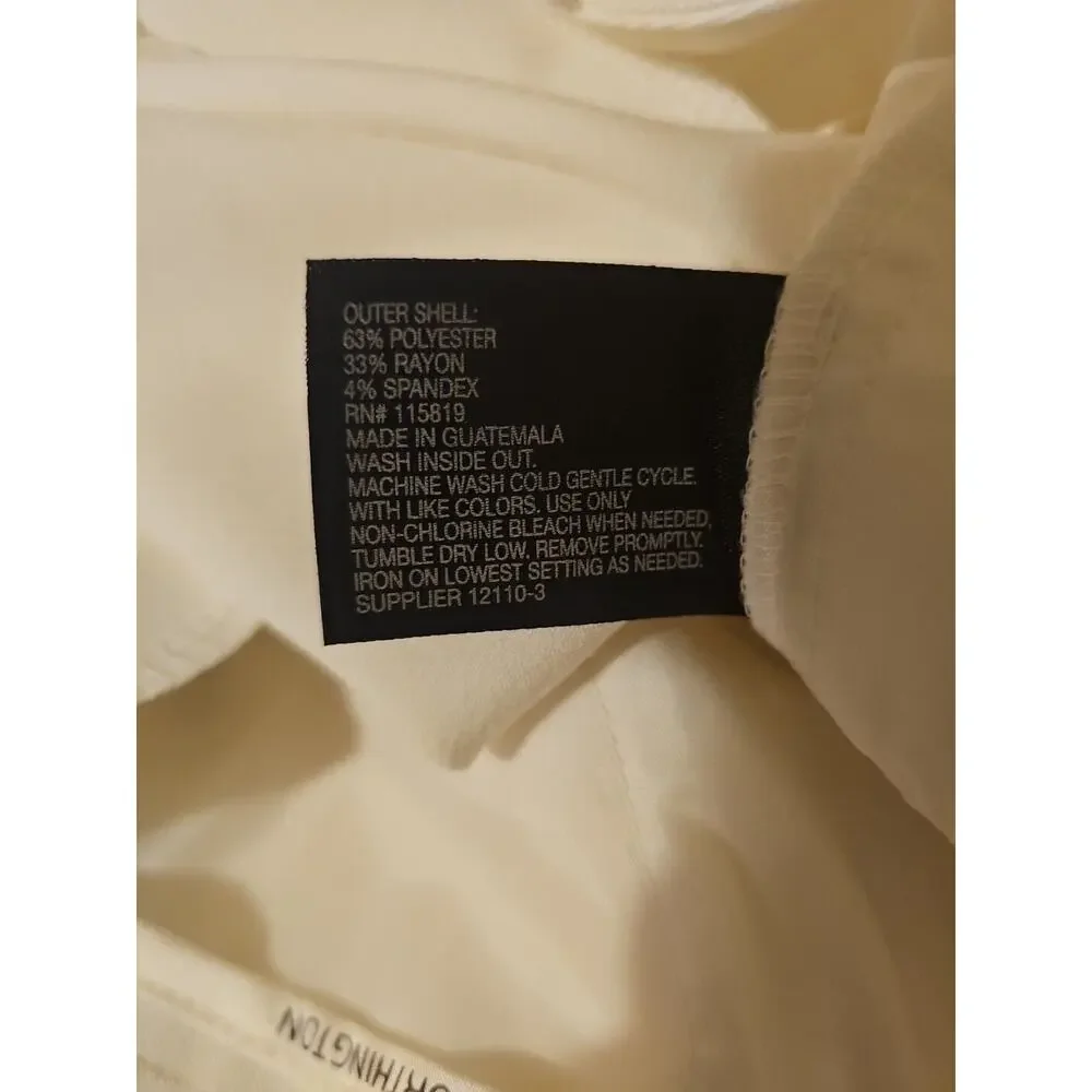 Worthington Modern Fit Women's‎ Dress Pant Wide Leg Size 24W Ivory